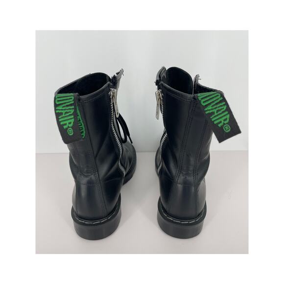 Solovair 11-Eye Derby Boot Inside Zip Black Womens 8 Mens 7 - Picture 9 of 15